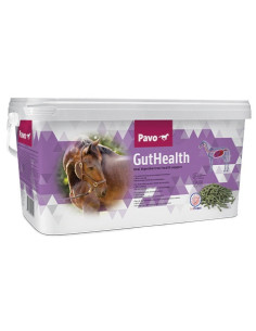 Hvid spand med låg der indeholder 7,5 kg tilskud til heste