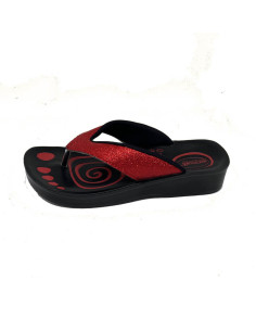 Rød Glitter klip klap Sandal 2