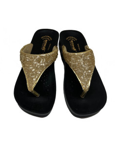 Supersoft Guld Memory Foam Sandal 2