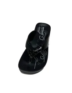 Sort Croco Klip Klap Sandal