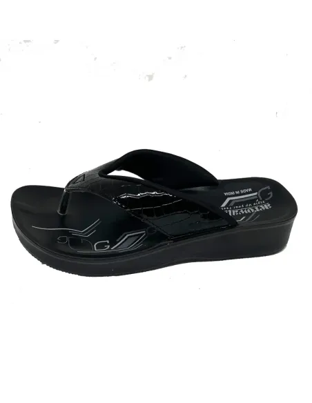 Sort Croco Klip Klap Sandal